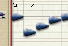 16th Note Grid Show in Motive